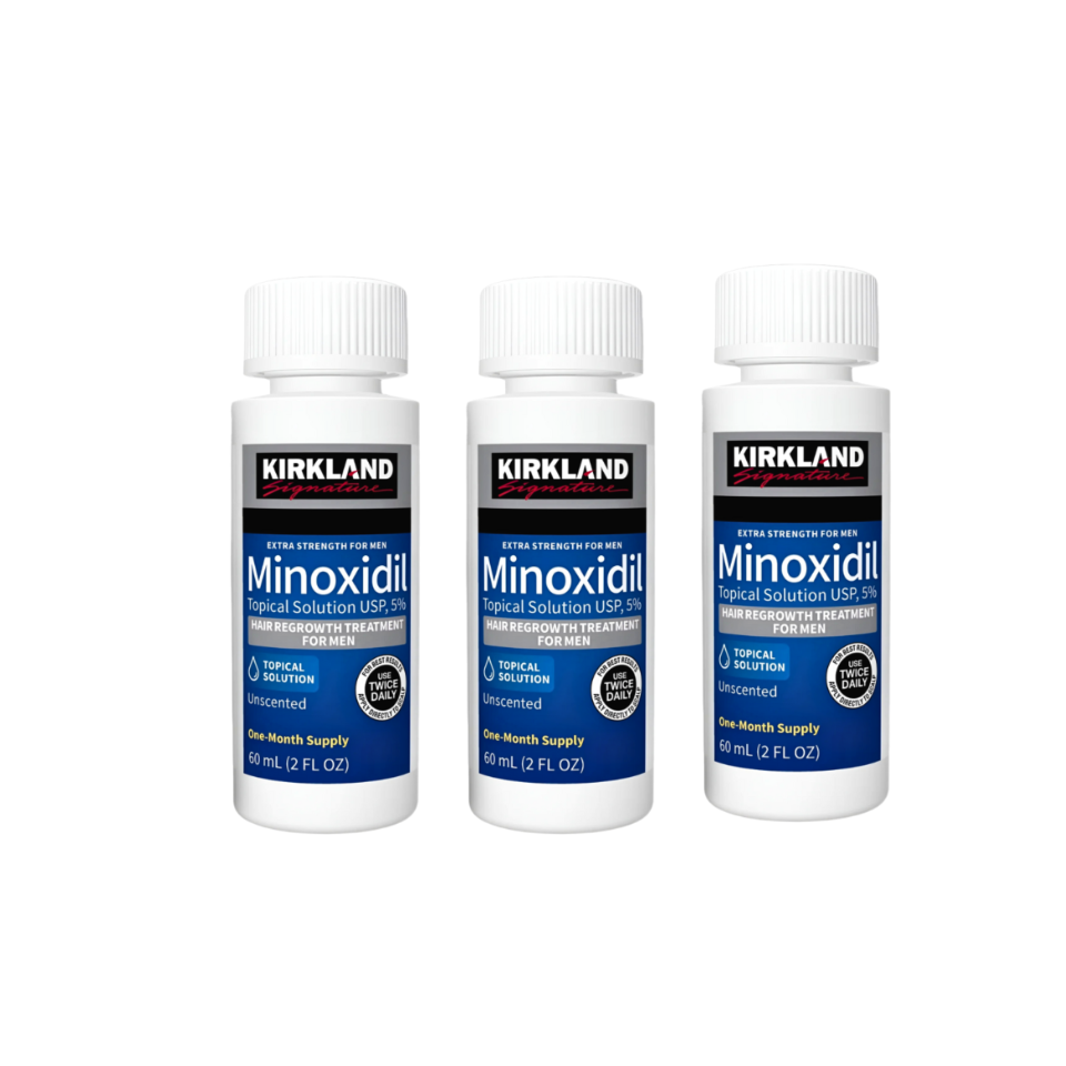 Set Tratament 3 luni Minoxidil, 5%, pentru Stimularea Cresterii Parului si a Barbii, Pipeta Inclusa, 3 luni, 180ml