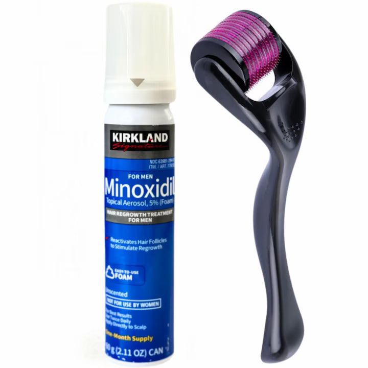 Spuma, Dermaroller, Tratament impotriva caderii parului si pentru cresterea barbii - 0,5 mm