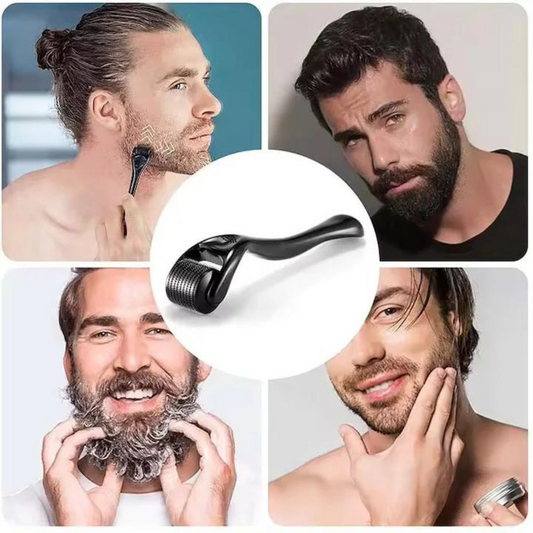 Dermaroler pentru Barba sau Par, ce Contine Capac Protector de impuritati, 540 ace din Titan
